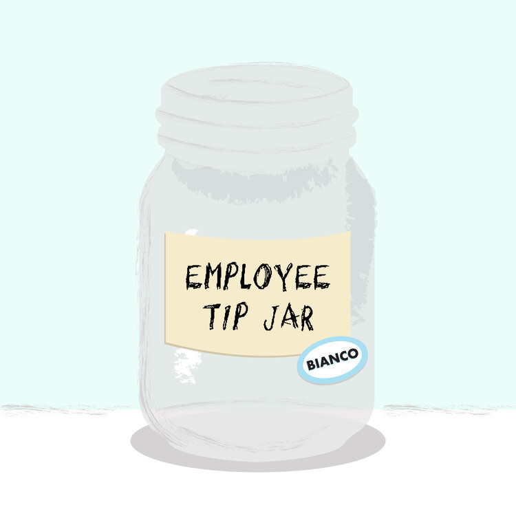 Bianco Virtual Employee Tip Jar Bianco Virtual Employee Tip Jar