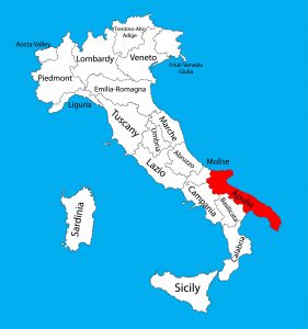 Puglia Italy map