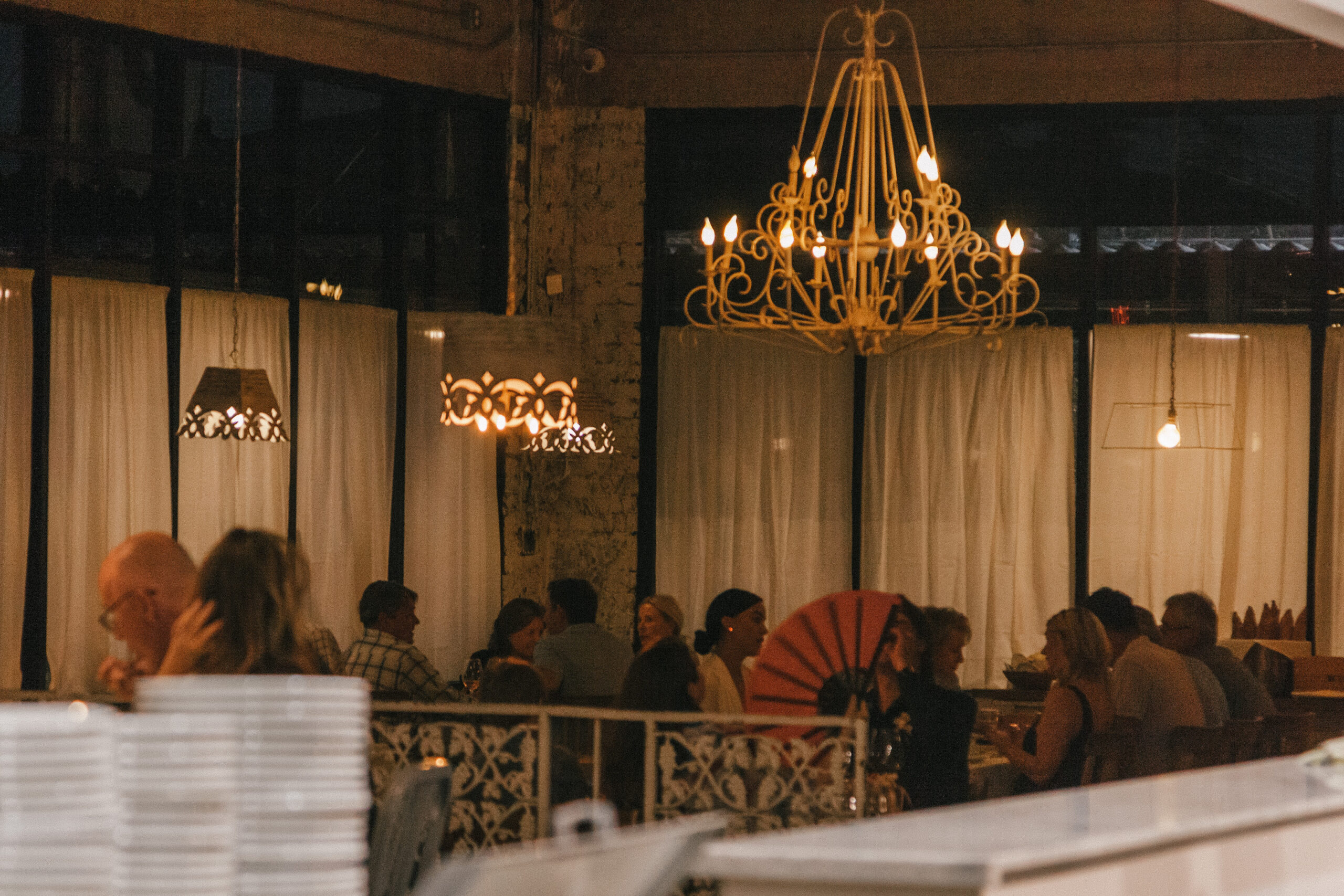 Tratto dining night with guests